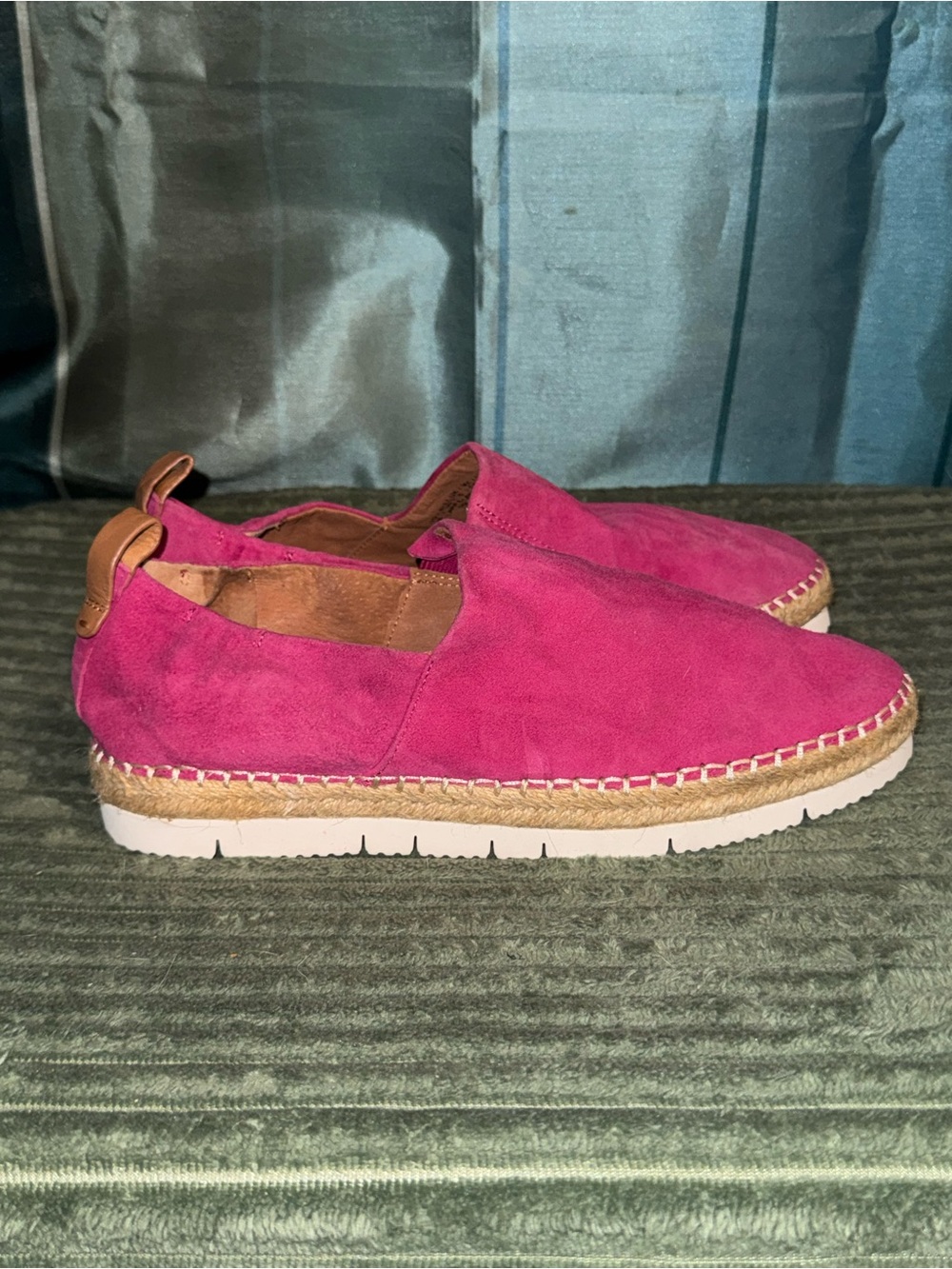 gentle souls Magenta Suede Slip-On Espadrille Sneakers
